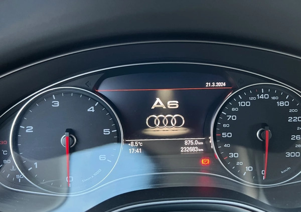 Audi A6 cena 59800 przebieg: 232000, rok produkcji 2013 z Nekla małe 11